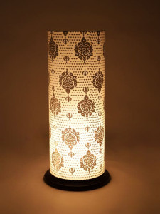 Mahogany Wooden Lamp Base With Shade
