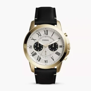 Fossil Grant Chronograph White Panda Dial